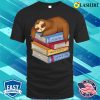 Sloth Lover T-shirt, Sloth Sleeping On A Pile Of Books Sloth Librarian Gift T-shirt
