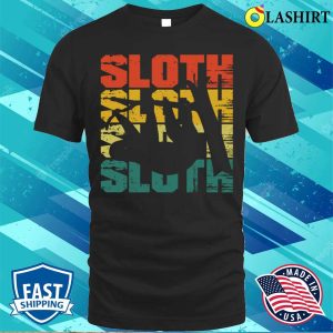 Sloth T shirt Sloth Retro Vintage T shirt 1