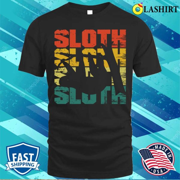 Sloth T-shirt, Sloth Retro Vintage T-shirt