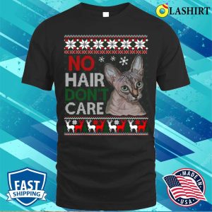 Sphynx Cat Ugly Christmas Sweater, Perfect For Hairless Cat Fans