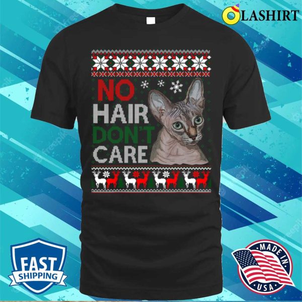 Sphynx Cat Ugly Christmas Sweater, Perfect For Hairless Cat Fans