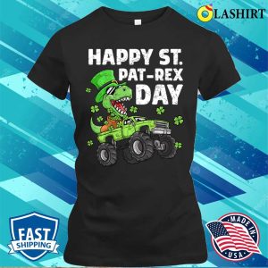 St Paddys Day T shirt Kids Happy St Patrex Day St Patricks Day Dinosaur Monster Truck T shirt 2