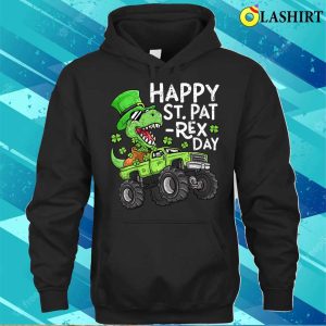 St Patrick T shirt Kids Happy St Patrex Day St Patricks Day Dinosaur And Monster Truck T shirt 3