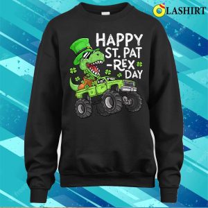 St Patrick T shirt Kids Happy St Patrex Day St Patricks Day Dinosaur And Monster Truck T shirt 4