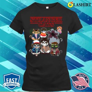 Stranger Cats T shirt Feline Fashion For Mystery Lovers 2