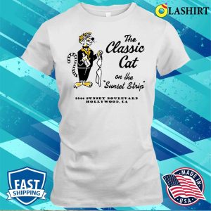 Sunset Strips Classic Cat T shirt Perfect For Strip Club Enthusiasts 1