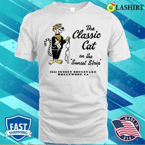 Sunset Strips Classic Cat T shirt Perfect For Strip Club Enthusiasts 2