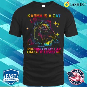 Taylor Swift T shirt Karma Is A Cat Purring In My Lap Tie Dye T shirt 1