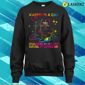 Taylor Swift T shirt Karma Is A Cat Purring In My Lap Tie Dye T shirt 4