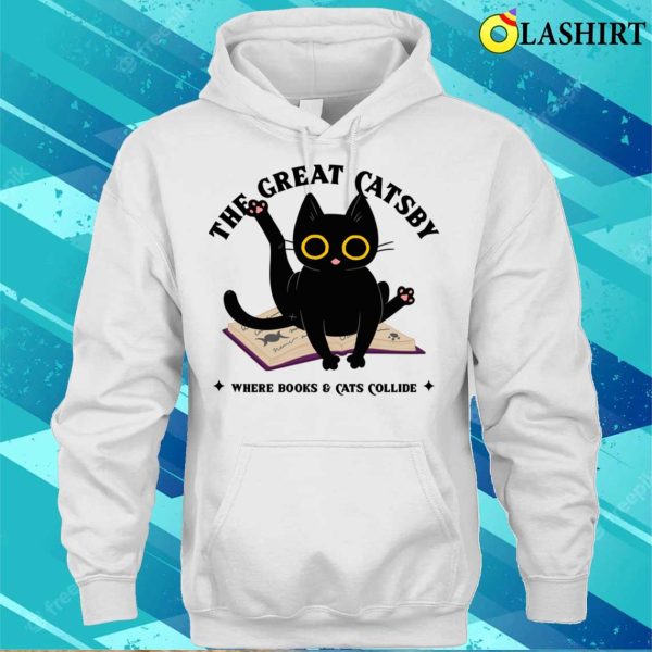 The Great Cats By Black Cat On Open Book Literary Delight T-shirt