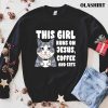 This Girl Runs On Jesus Coffee Cats T-shirt