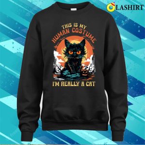 This Is My Human Costume Cat At Heart T shirt Embrace The Feline Side 4