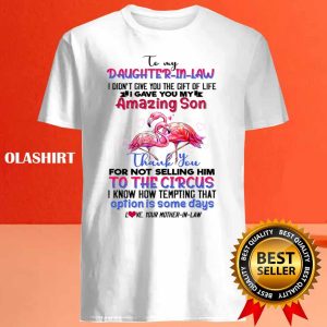 To My Daughter in law Flamingo Circus Shirt 4