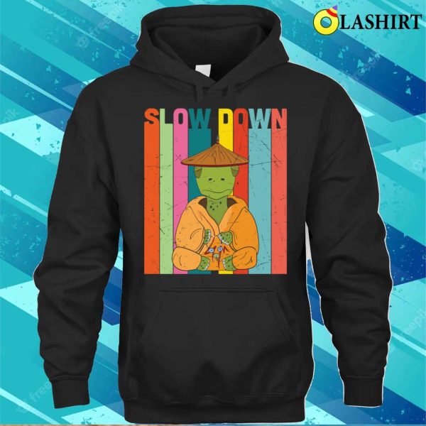 Turtle Lover T-shirt, Slow Down Yoga Turtle Meditating T-shirt