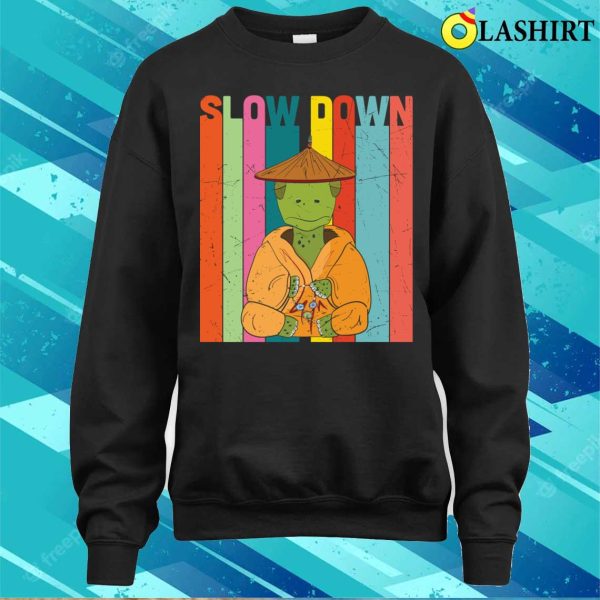 Turtle Lover T-shirt, Slow Down Yoga Turtle Meditating T-shirt