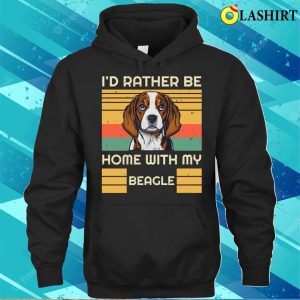 Vintage Beagle Dog Shirt Id Rather Be Classic Design 3