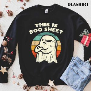 Vintage Boo Ghost Angry Funny Halloween This Is Boo Sheet T shirt 1