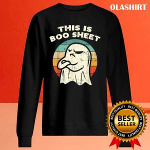 Vintage Boo Ghost Angry Funny Halloween This Is Boo Sheet T shirt 2