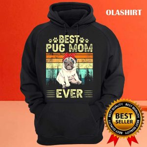 Vintage Retro Best Pug Mom Ever Dog T shirt 3