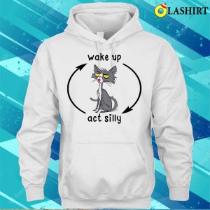 Wake Up Act Silly Cat T shirt 3