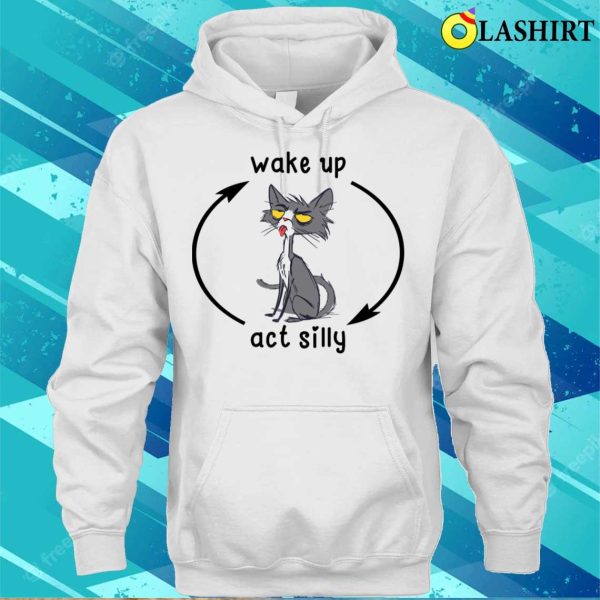 Wake Up Act Silly Cat T-shirt