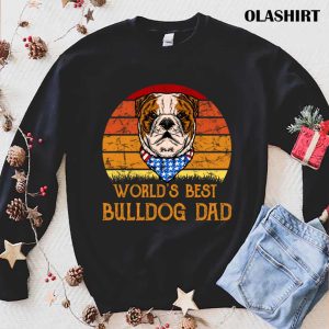 Worlds Best Bulldog Dad Vintage T shirt Trending Shirt 1