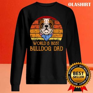 Worlds Best Bulldog Dad Vintage T shirt Trending Shirt 2