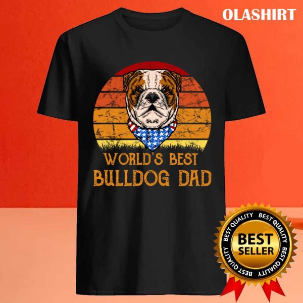 World’s Best Bulldog Dad Vintage T-shirt , Trending Shirt