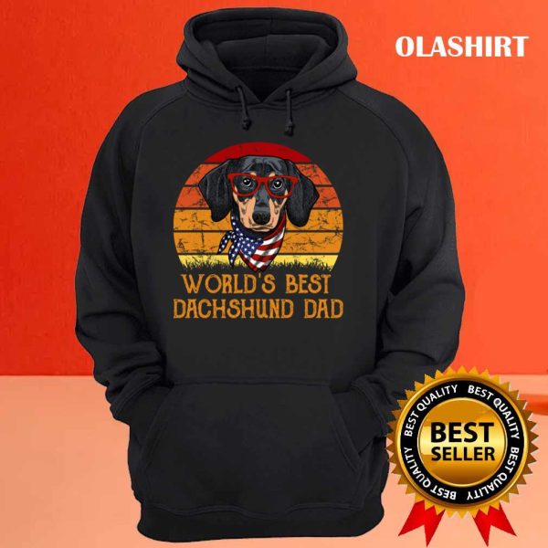 World’s Best Dachshund Dad Vintage Dog T-shirt