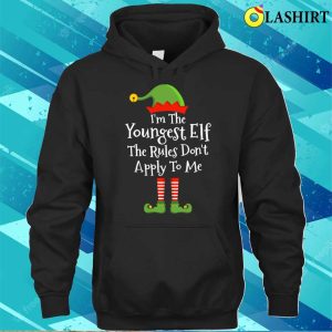 Youngest Elf Rules Dont Apply Christmas Matching Family Shirt 3