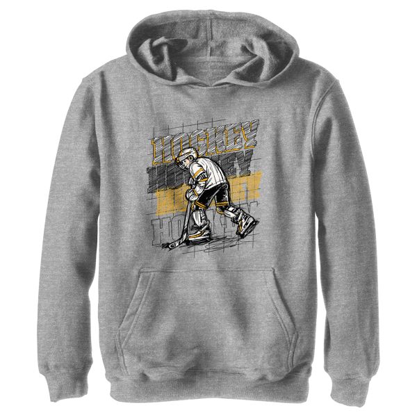 Boy_s Lost Gods Hockey Player Sketch Pull Over Hoodie