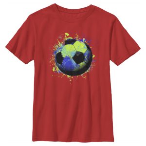 Boy_s Lost Gods Paint Splatter Soccer Ball T-Shirt