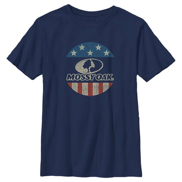 Boy_s Mossy Oak American Flag Circle Logo T-Shirt