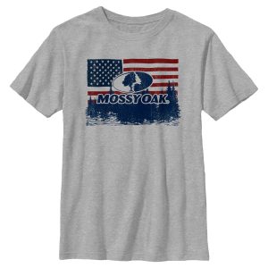 Boy_s Mossy Oak American Flag Landscape Logo T-Shirt