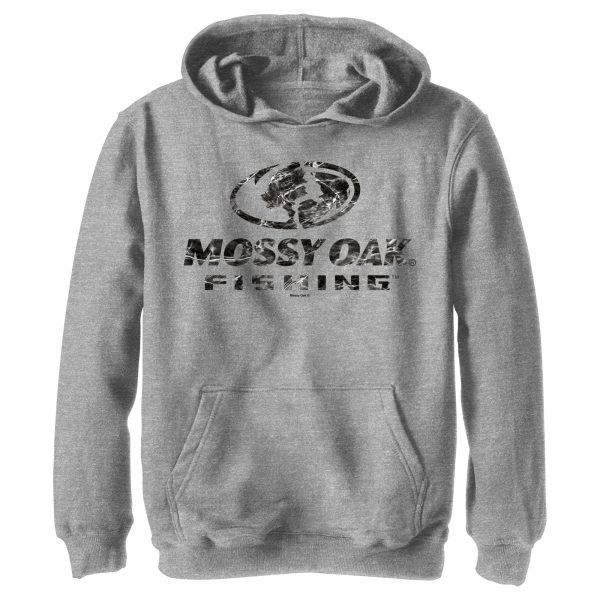 Boy_s Mossy Oak Black Water Fishing Logo Pull Over Hoodie