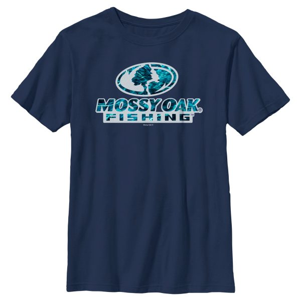 Boy_s Mossy Oak Blue Water Bold Logo T-Shirt