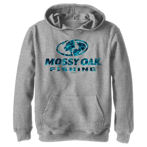 Boy_s Mossy Oak Blue Water Fishing Logo Pull Over Hoodie