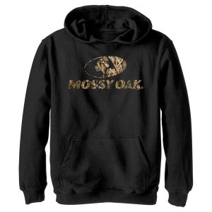 Boy_s Mossy Oak Grass Blades Filled Logo Pull Over Hoodie