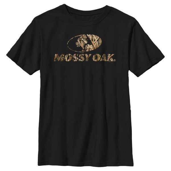 Boy_s Mossy Oak Grass Blades Filled Logo T-Shirt