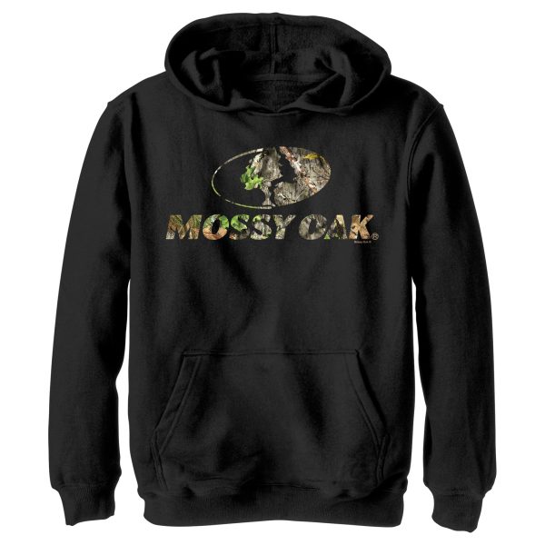 Boy_s Mossy Oak Natured Filled Logo Pull Over Hoodie