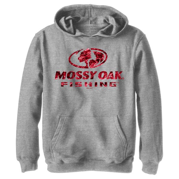 Boy_s Mossy Oak Red Water Fishing Logo Pull Over Hoodie