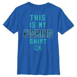 Boy_s Mossy Oak This Is My Fishing Shirt Aqua Logo T-Shirt