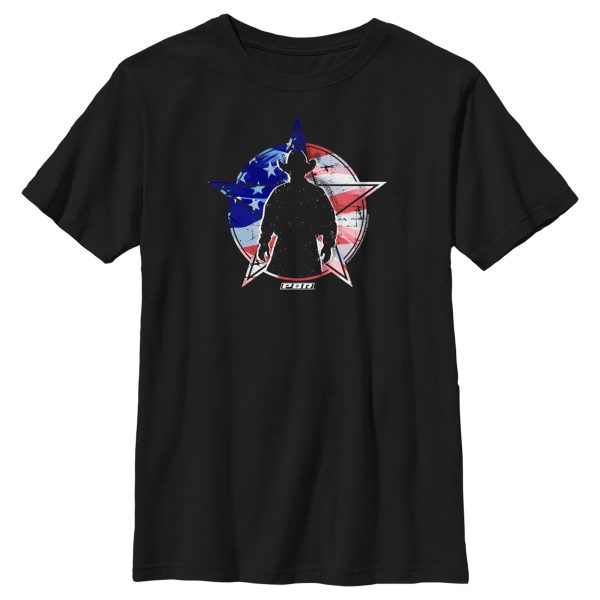 Boy_s Professional Bull Riders American Flag Cowboy Silhouette T-Shirt