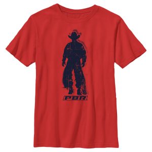 Boy_s Professional Bull Riders Distressed Cowboy Silhouette T-Shirt