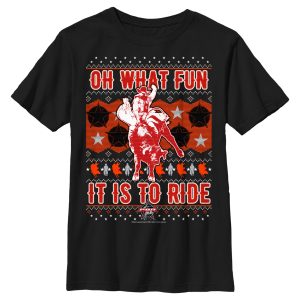 Boy_s Professional Bull Riders Oh What Fun it is to Ride Sweater Print T-Shirt