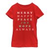Girl_s CHIN UP Christmas Joy Always T-Shirt