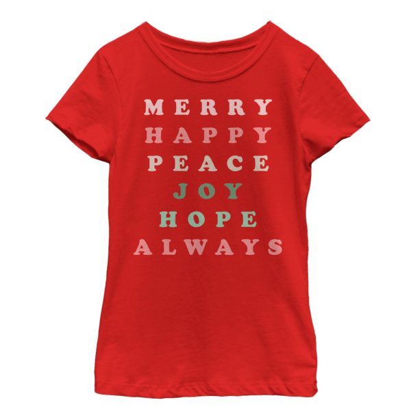 Girl_s CHIN UP Christmas Joy Always T-Shirt