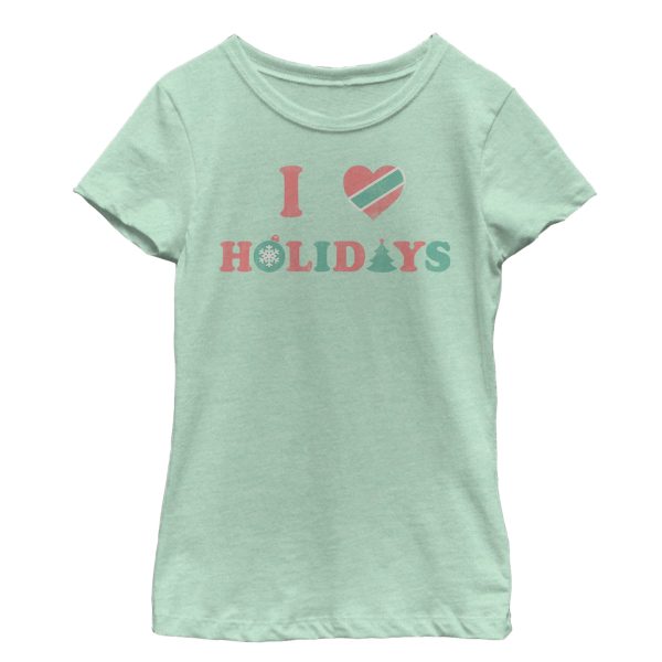 Girl_s CHIN UP Christmas Love Holidays T-Shirt