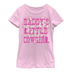 Girl_s CHIN UP Daddy_s Little Cowgirl T-Shirt