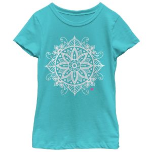 Girl_s CHIN UP Henna Flower T-Shirt